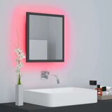 vidaXL lED kupaonsko ogledalo sivo 40 x 8,5 x 37 cm konstruirano drvo | shoptok.hr