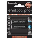 Panasonic AA/2B (BK-3HCDE/2CP) 2500mAh black baterija eneloop pro | ePonuda.com