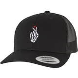 Mister Tee Bones Hand Heart Retro Trucker Cap Black