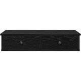 vidaXL Zidna polica s ladicama crna 80x34x17 cm izrađeno drvo | shoptok.hr