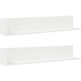 vidaXL Stenske police 2 kosa bela 100x16,5x16,5 cm inženirski les | Shoptok.si
