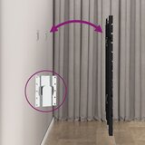  Zidno uzglavlje crni 141x3x91,5 cm od masivne borovine | shoptok.hr