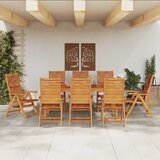  Vrtni set za objed 9 kom. Smeđa Čvrsto drvo akacije 180 x 90 x 75 cm Cene