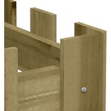 vidaXL Vrtna visoka greda z ograjico 200x30x30cm impregnirana borovina | Shoptok.si