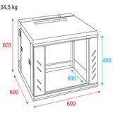 SHOWGEAR RCA WMH 12, Rack ohišje s steklenimi vrati, 12 U - - Audio-Kondric | Shoptok.si