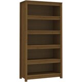Maison Chic Knjižna omara - Knjižni regal medeno rjava 80x35x154 cm trdna borovina, (21724588) Cene