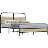 vidaXL Posteljni okvir brez vzmetnice 120x200 cm sonoma hrast inž. les Cene