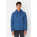 Trendyol Navy Blue Men's Basic Regular Fit Hooded Raglan Sleeve Sweatshirt