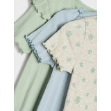 Sinsay Pamučne majice s dekorativnim volanima 3 pack | shoptok.hr