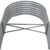 vidaXL Vrtna sadilica od čelika obloženog prahom 152 x 80 x 36 cm siva | shoptok.hr