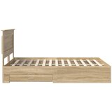  Krevetna konstrukcija s ladicama Sonoma hrast 140 x 190 cm | shoptok.hr