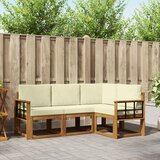  Set vanjskih sofa 4 kom. Prirodna i krem | shoptok.hr
