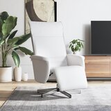 vidaXL Naslonjač od umjetne kože s osloncem za noge bijeli | shoptok.hr