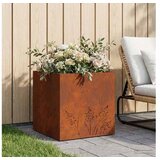 vidaXL Vrtna saksija Rđa 50 x 50 x 49 cm Otporni čelik - Otporni čelik 50 x 50 x 49 cm 1 | shoptok.hr