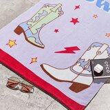 Sassy B Vijolična frotirna bombažna brisača za na plažo 76x160 cm Howdy Cowgirl – | Shoptok.si