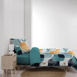 Douceur d intérieur Plavozelena pamučna posteljina za krevet za jednu osobu 140x200 cm Sprint – | shoptok.hr