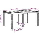  Vrtna garnitura - 7-dijelni vrtni blagovaonski set s jastučićima Smeđi Poli ratan | shoptok.hr
