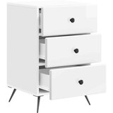  Nočna omarica Bela visok sijaj 43 x 41 x 66,5 cm Inženirski les, (5000210014) | Shoptok.si
