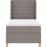 Postelja s vzmetnico Taupe 90x200 cm Tkanina, (22051876) | Shoptok.si