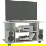 TV ormarić s kotačima boja betona 80x40x40 cm konstruirano drvo | shoptok.hr