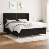  Krevet s oprugama i madracem crni 180x200 cm od tkanine | shoptok.hr