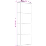  Klizna vrata od mutnog stakla ESG i aluminija 76x205 cm bijela | shoptok.hr