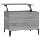 Maison Chic Klubska mizica - kavna mizica - Nizka mizica siva sonoma 60x44,5x45 cm inženirski les, (21752691) Cene