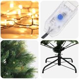  Umjetno božićno drvce s nogom 240 cm 300 LED lampica - Zelena 240 cm s LED svjetlima | shoptok.hr