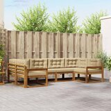  Set vanjskih sofa 6 kom. Prirodna i bež Smeđa 325 x 168,5 x 73 cm | shoptok.hr