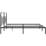  Metalni okvir za krevet s uzglavljem crni 183x213 cm | shoptok.hr