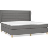  Krevet s oprugama i madracem tamnosivi 200 x 200 cm od tkanine | shoptok.hr