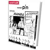 Uni Pin set markera (gift set 8kom) Manga s tutorijalom + tehnička olovka M5-228 (0,5) u kutiji