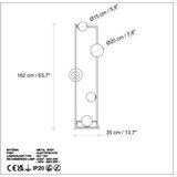 Opviq Podna Lampa Corner 13776, 35 x 35 x 157 cm, 2 x E27 i 3 x E14, 250 cm Kabel, Zlatne boje | Eponuda.ba