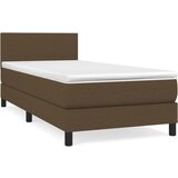 Maison Chic Box spring postelja - Vzmetna postelja z vzmetnico temno rjav 90x190 cm blago SL6707, (21907516) Cene