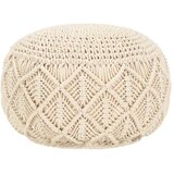  Ručno rađeni tabure s makrameom 45 x 30 cm pamučni | shoptok.hr