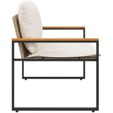  Klupa s jastukom Bež i krem bijela 115 x 65 x 72 cm Ratan | shoptok.hr