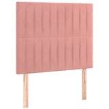  LED uzglavlje ružičasto 80x5x118/128 cm baršunasto | shoptok.hr