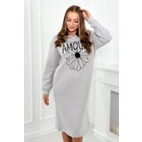 Kesi Long insulated dress with grey embroidery | shoptok.hr