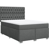 Maison Chic Box spring postelja - Vzmetna postelja z vzmetnico temno siva 140x200 cm blago SL17929, (21894339) | Shoptok.si