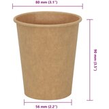  Papirnate šalice za kavu 1000 kom 8 oz 200 ml smeđe | shoptok.hr