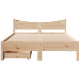 vidaXL Posteljni okvir s predali 120x200 cm trdna borovina | Shoptok.si