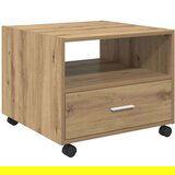 vidaXL Klubska miza artisan hrast 55 x 55 x 45 cm Konstruiran les | Shoptok.si