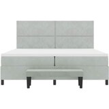  Krevet s opruga kutije Svijetlo siva 200 x 200 cm Baršun | shoptok.hr