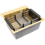 Rea Jekleno pomivalno korito s kompletom dodatkov Leo 40 Brush Gold Cene