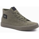 Ombre Men's high top canvas sneakers shoes - olive cijene