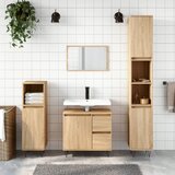 The Living Store Kopalniška omarica sonoma hrast 65x33x60 cm inženirski les - Kopalniška Omarica, (21436866) | Shoptok.si
