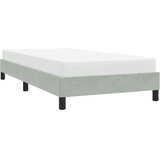vidaXL posteljni okvir brez vzmetnice svetlo siva 90x210 cm žamet | Shoptok.si
