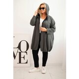 Kesi Women's Plus Size cotton hoodie with a zipper graphite | shoptok.hr
