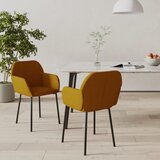 Furnova Jedilni stoli 2 kosa rjav žamet, (22044458) | Shoptok.si