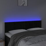  LED uzglavlje crno 144x5x78/88 cm baršunasto | shoptok.hr